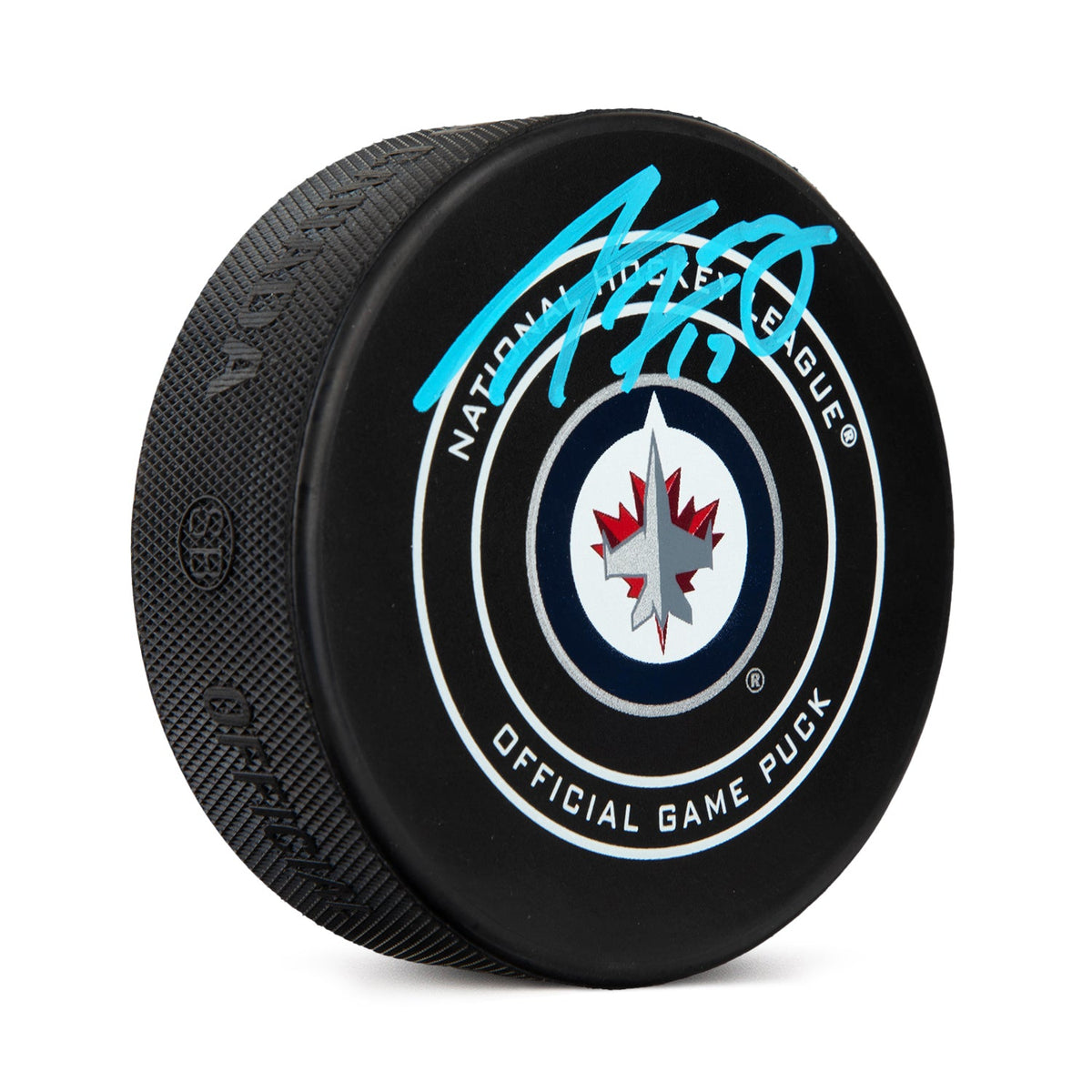 Adam Lowry Signed Winnipeg Jets Official Game Puck product image 1, provided for visual reference and product detail review