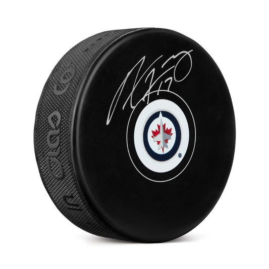 Adam Lowry Autographed Winnipeg Jets Hockey Puck product image 1, provided for visual reference and product detail review