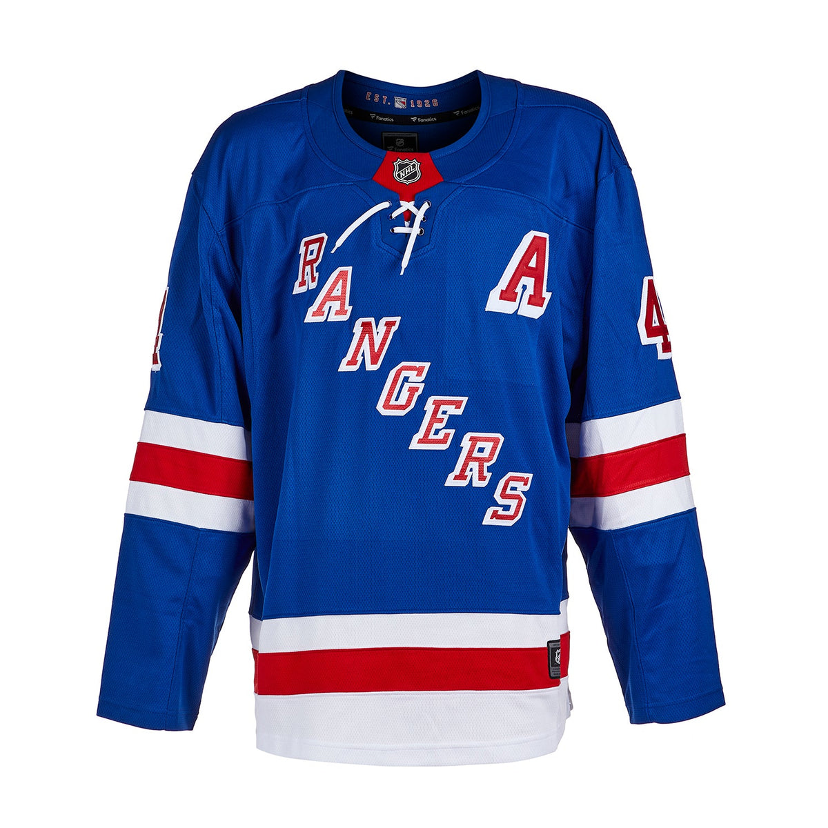 Kevin Lowe Autographed New York Rangers Fanatics Breakaway Jersey product image 2, provided for visual reference and product