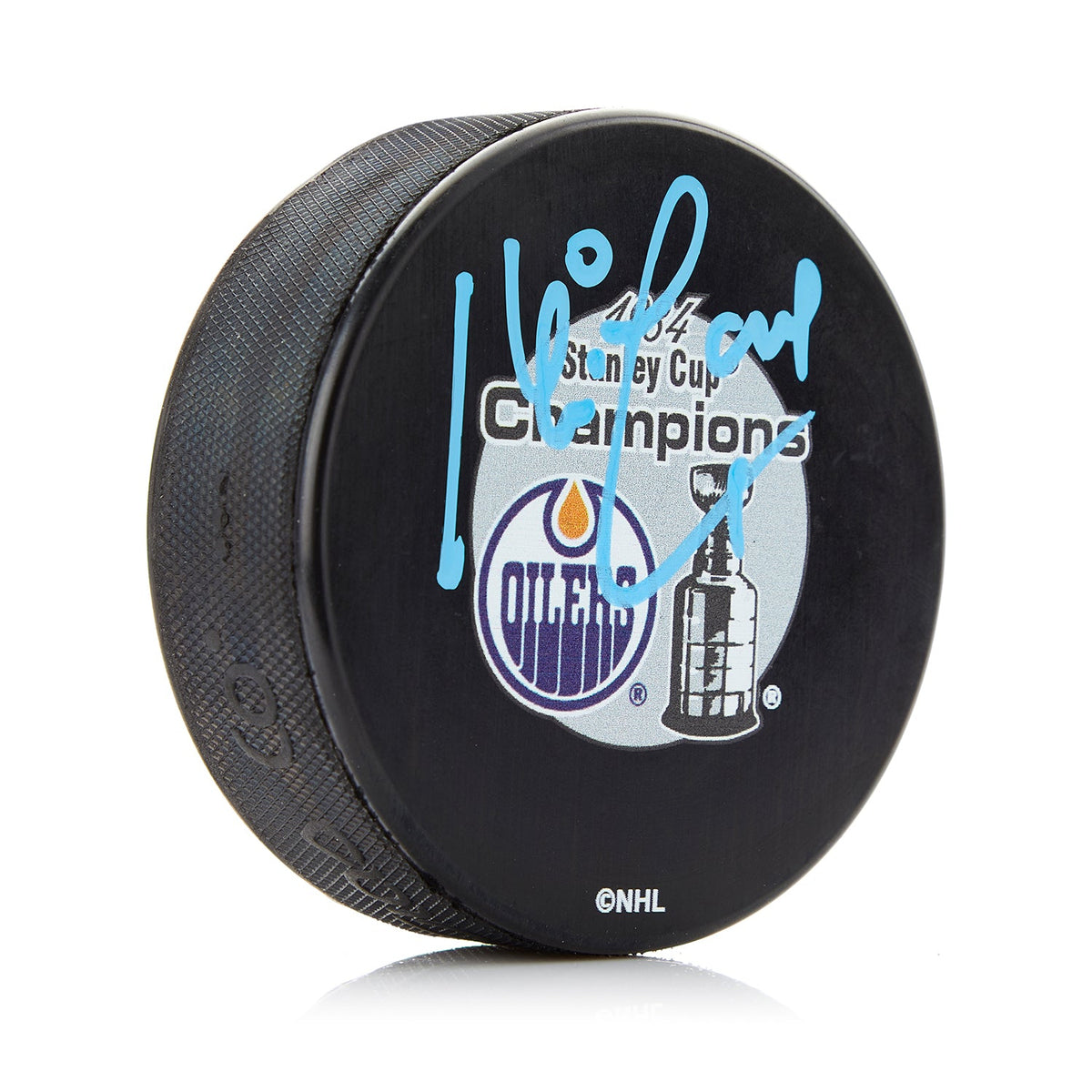 Kevin Lowe Edmonton Oilers Signed 1984 Stanley Cup Puck product image 1, provided for visual reference and product detail