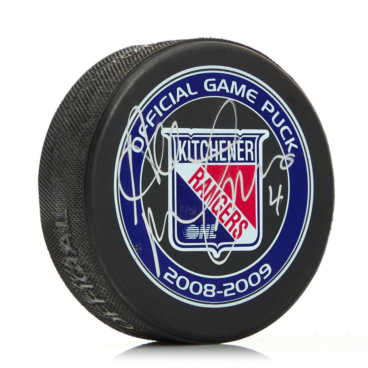 Al Macinnis Kitchener Rangers Autographed Hockey Puck product image 1, provided for visual reference and product detail