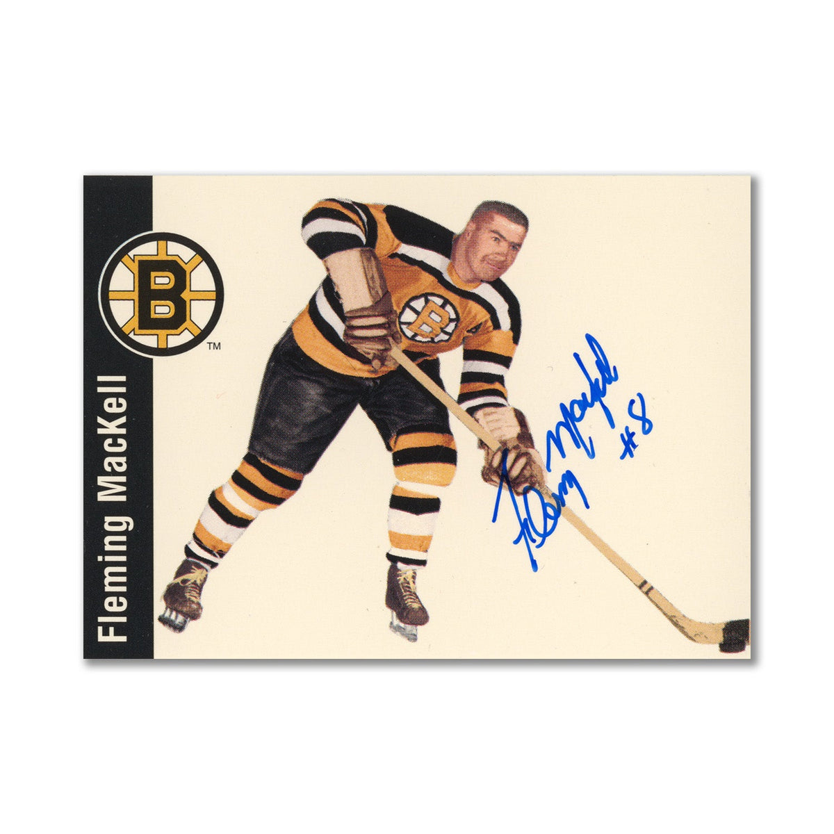 Autographed 1994 Parkhurst Missing Link #3 Fleming MacKell Hockey Card product image 1, provided for visual reference and