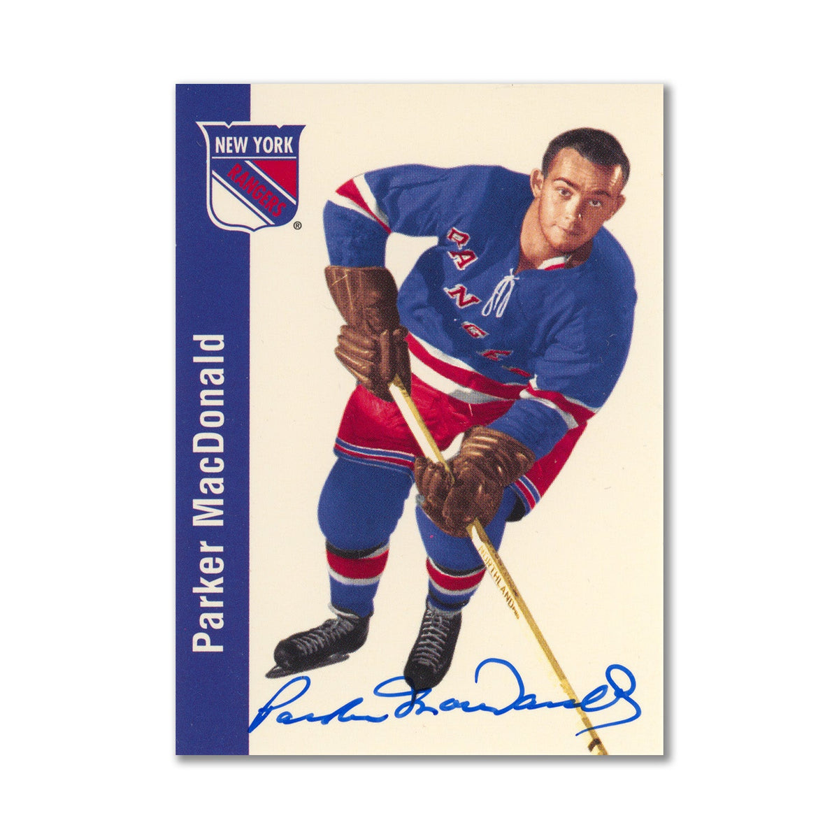 Autographed 1994 Parkhurst Missing Link #104 Parker MacDonald Hockey Card product image 1, provided for visual reference and