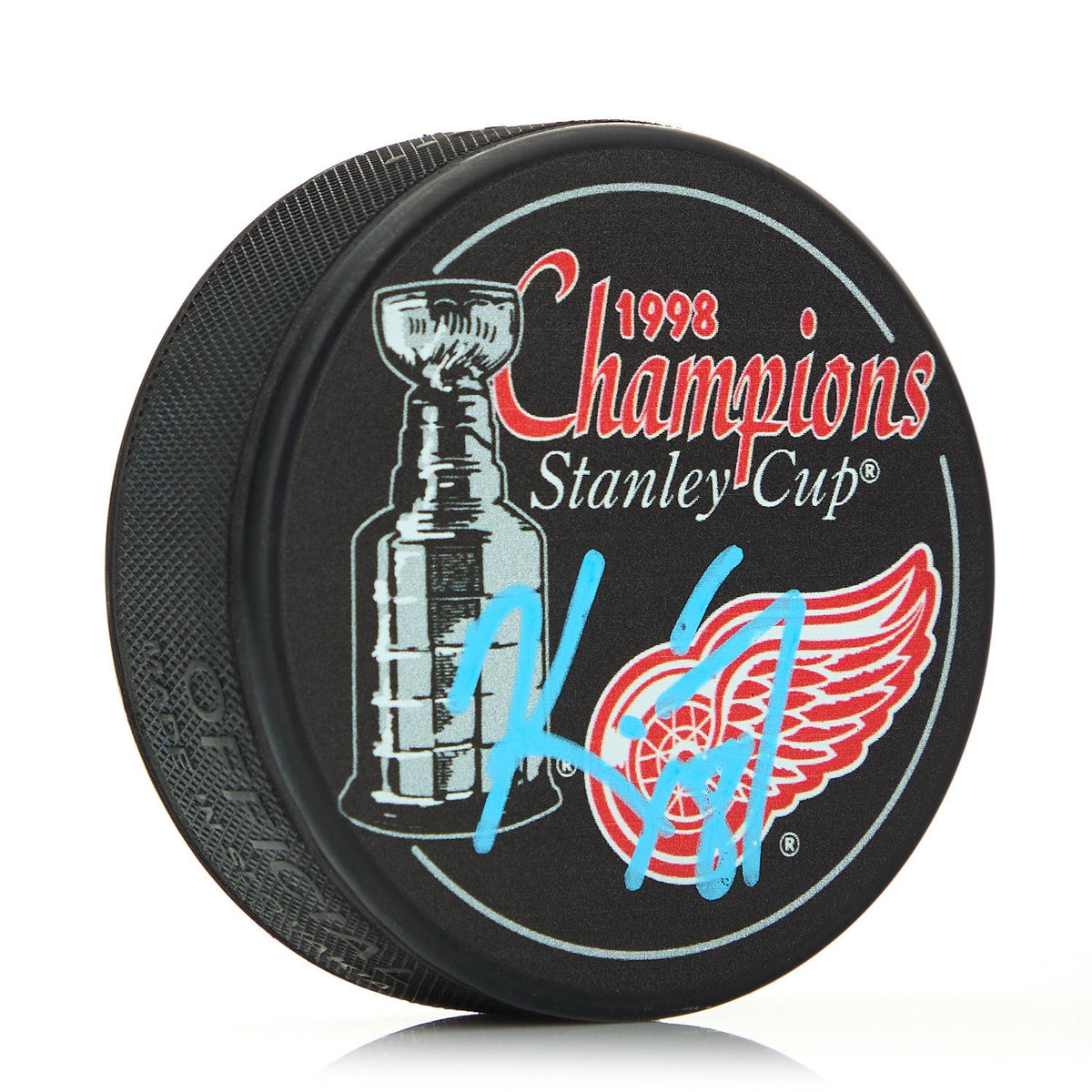 Kirk Maltby Detroit Red Wings Autographed 1998 Stanley Cup Puck product image 1, provided for visual reference and product