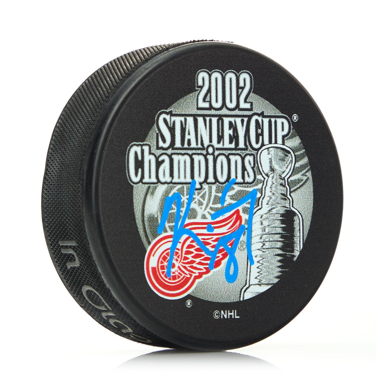 Kirk Maltby Detroit Red Wings Autographed 2002 Stanley Cup Puck product image 1, provided for visual reference and product