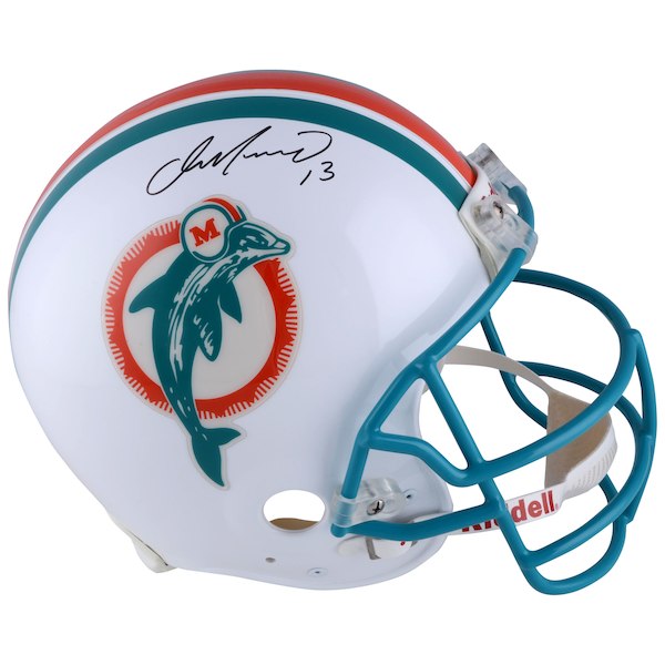 Dan Marino Miami Dolphins Signed Riddell Replica Throwback Helmet product image 1, provided for visual reference and product