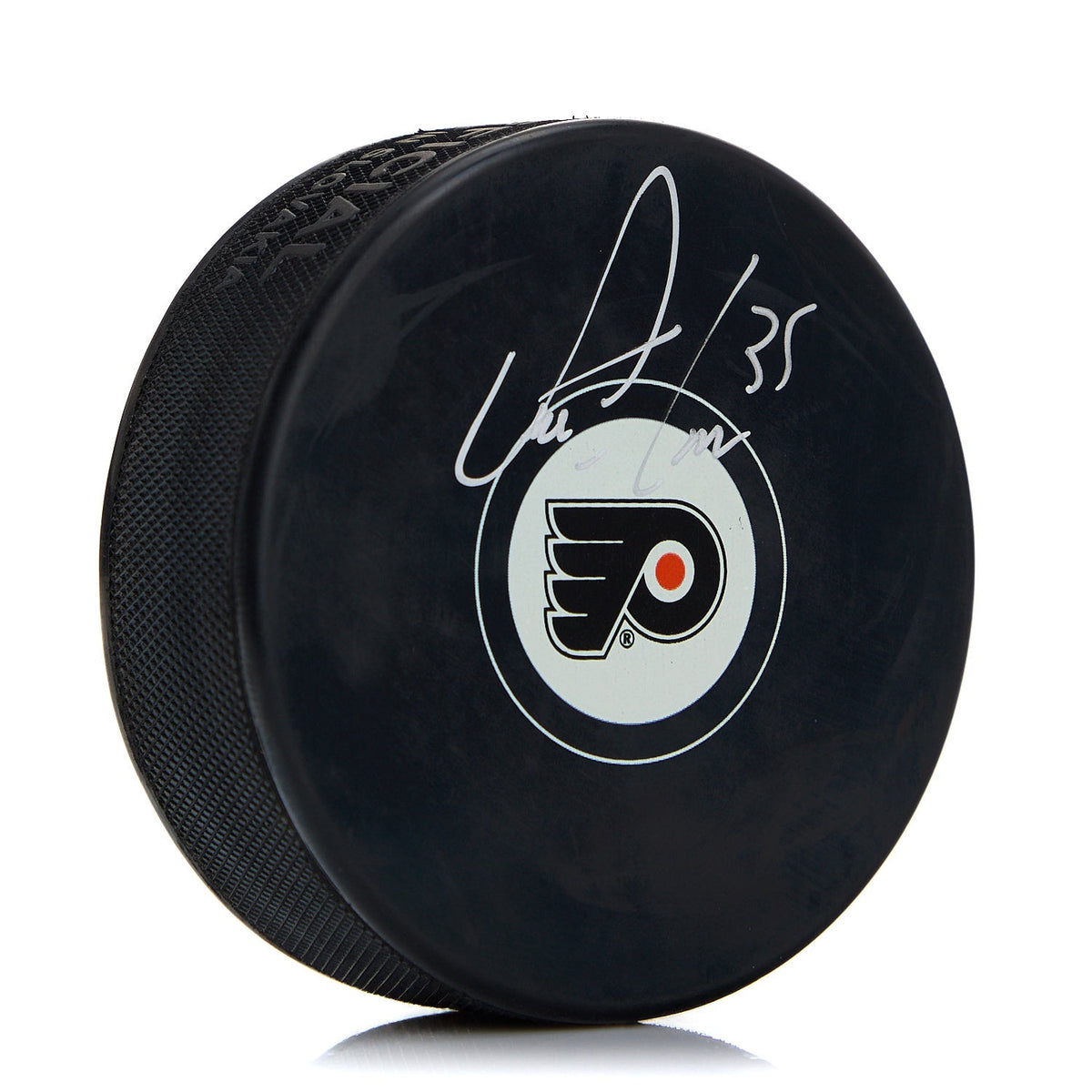 Steve Mason Philadelphia Flyers Autographed Hockey Puck product image 1, provided for visual reference and product detail