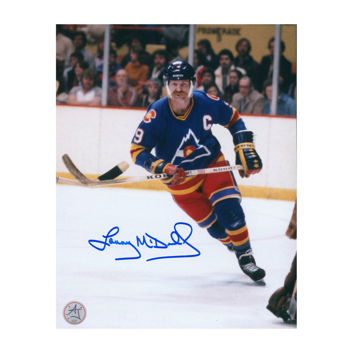 Lanny McDonald Autographed Colorado Rockies Classic Hockey 8x10 Photo product image 1, provided for visual reference and