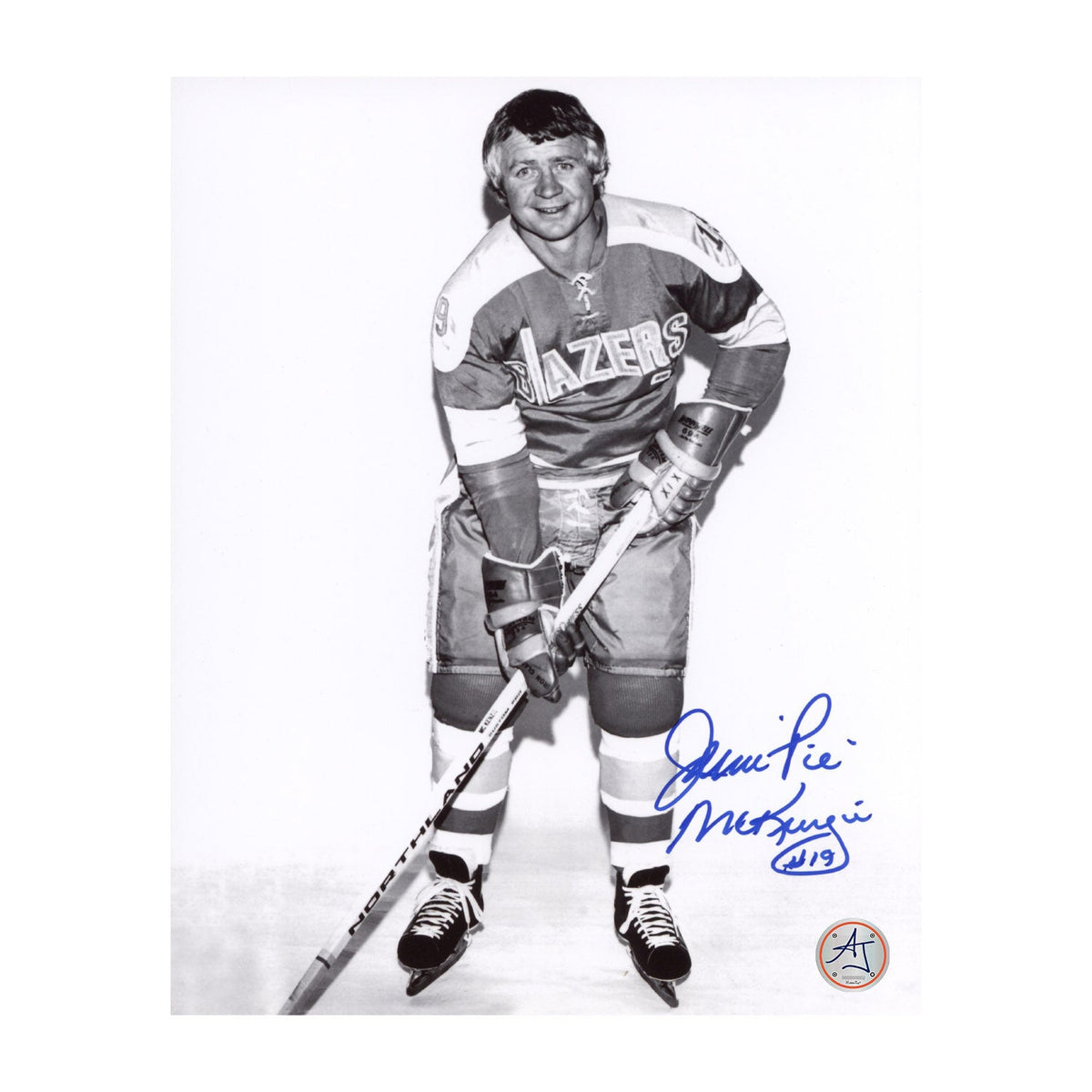 John Mckenzie Autographed Philadelphia Blazers WHA Retro 8x10 Photo product image 1, provided for visual reference and