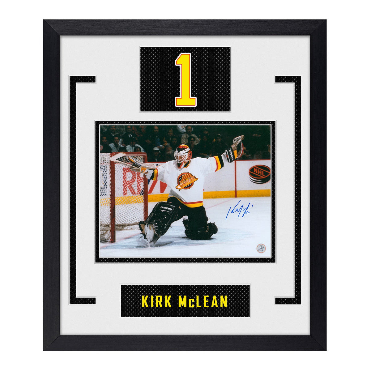 Kirk McLean Signed Vancouver Canucks Authentic Number 23x27 Frame product image 1, provided for visual reference and product