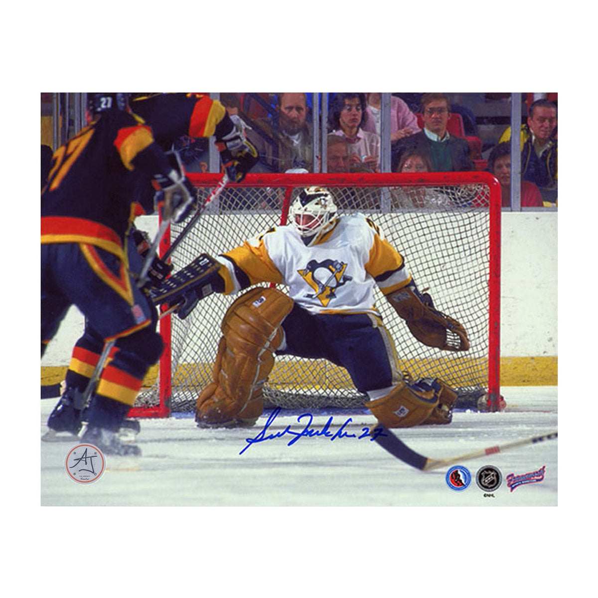 Gilles Meloche Autographed Pittsburgh Penguins Between The Pipes 8x10 Photo product image 1, provided for visual reference