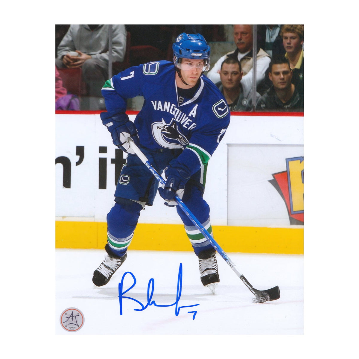 Brendan Morrison Signed Vancouver Canucks Attack Zone 8x10 Photo product image 1, provided for visual reference and product