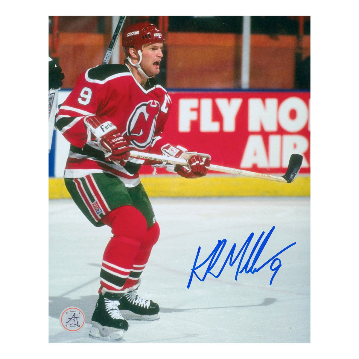 Kirk Muller Autographed New Jersey Devils Game Action 8x10 Photo product image 1, provided for visual reference and product