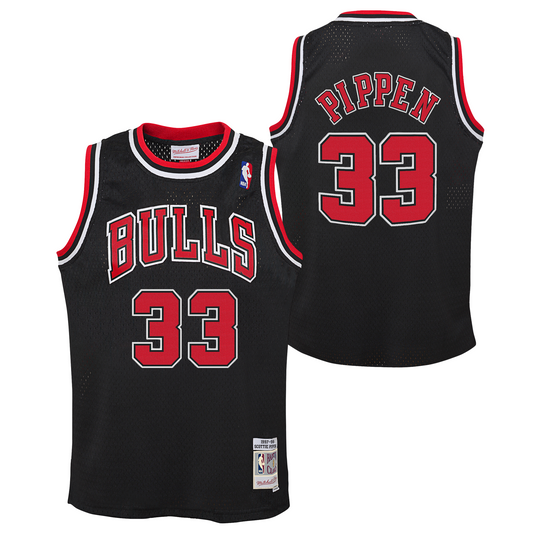 Chicago Bulls Scottie Pippen Mitchell & Ness Black Alternate Swingman Jersey product image 1, provided for visual reference