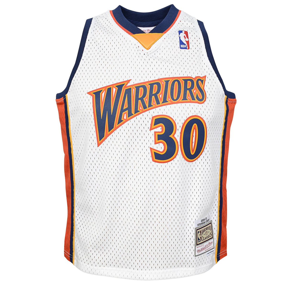 Stephen Curry Golden State Warriors Mitchell & Ness White 2009-10 Hardwood Classics Swingman Jersey product image 2,