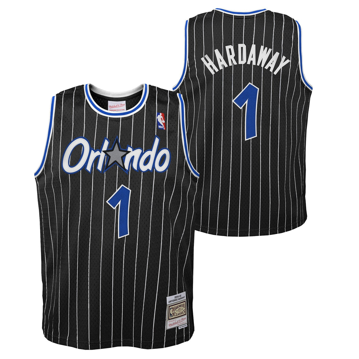 Orlando Magic Anfernee Penny Hardaway Mitchell & Ness 1994 NBA Black Hardwood Classic Swingman Jersey product image 1,