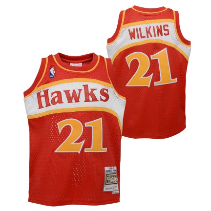 Dominique Wilkins Atlanta Hawks Mitchell & Ness Red 1986-87 Hardwood Classics Swingman Jersey product image 1, provided for