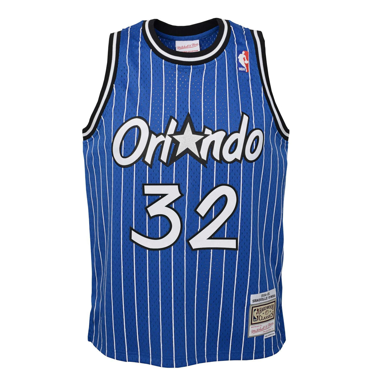Orlando Magic Shaquille O'Neal Mitchell & Ness Blue 1994-95 Hardwood Classics Swingman Jersey product image 2, provided for