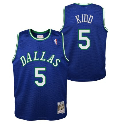 Jason Kidd Dallas Mavericks Mitchell & Ness Blue 1994-95 Hardwood Classics Swingman Jersey product image 1, provided for