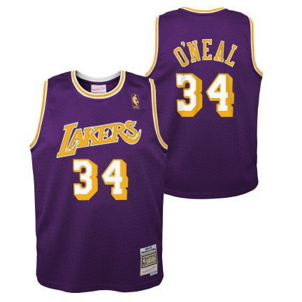 Los Angeles Lakers Shaquille O`Neal Mitchell & Ness Purple 1996-97 Hardwood Classics Swingman Jersey product image 1,