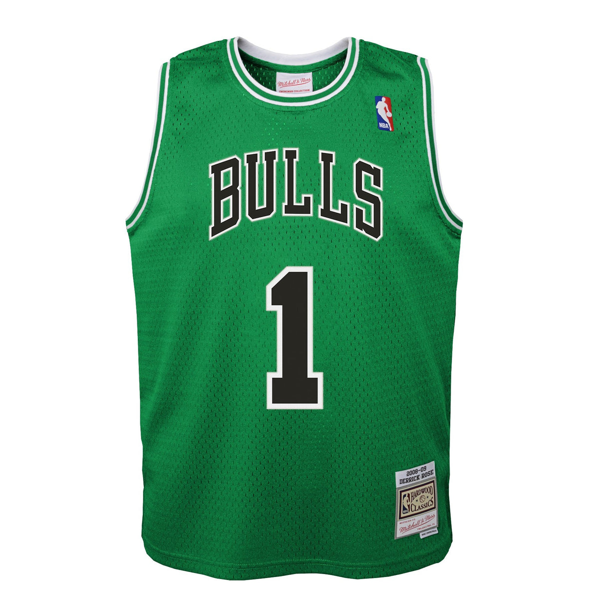 Chicago Bulls Derrick Rose Mitchell & Ness Kelly Green St. Patricks Day Hardwood Classics Swingman Jersey product image 2,