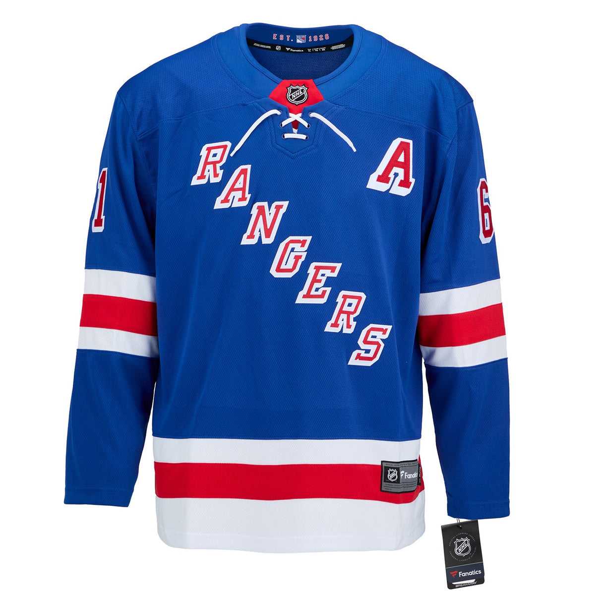 Rick Nash Autographed New York Rangers Fanatics Breakaway Jersey product image 2, provided for visual reference and product