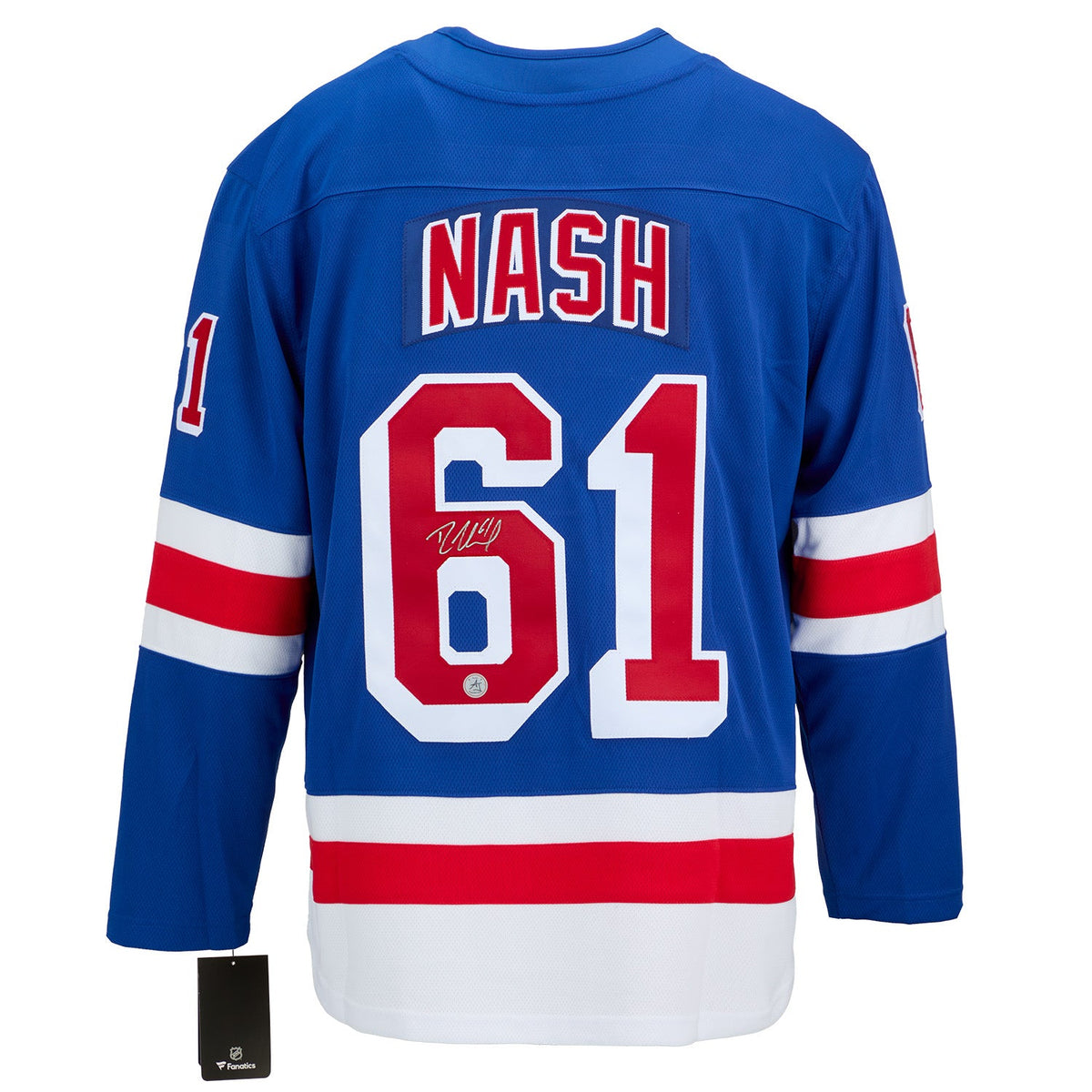 Rick Nash Autographed New York Rangers Fanatics Breakaway Jersey product image 1, provided for visual reference and product