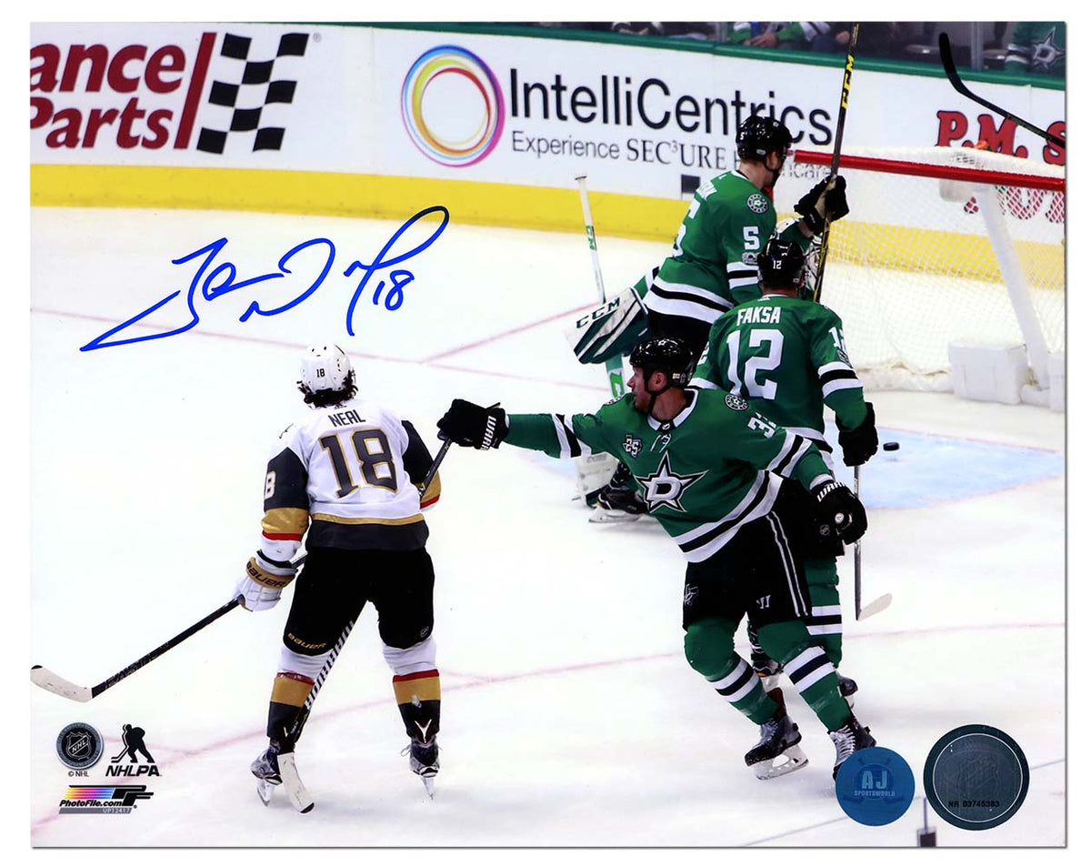 James Neal Signed Vegas Golden Knights Franchise First Goal 8x10 Photo product image 1, provided for visual reference and