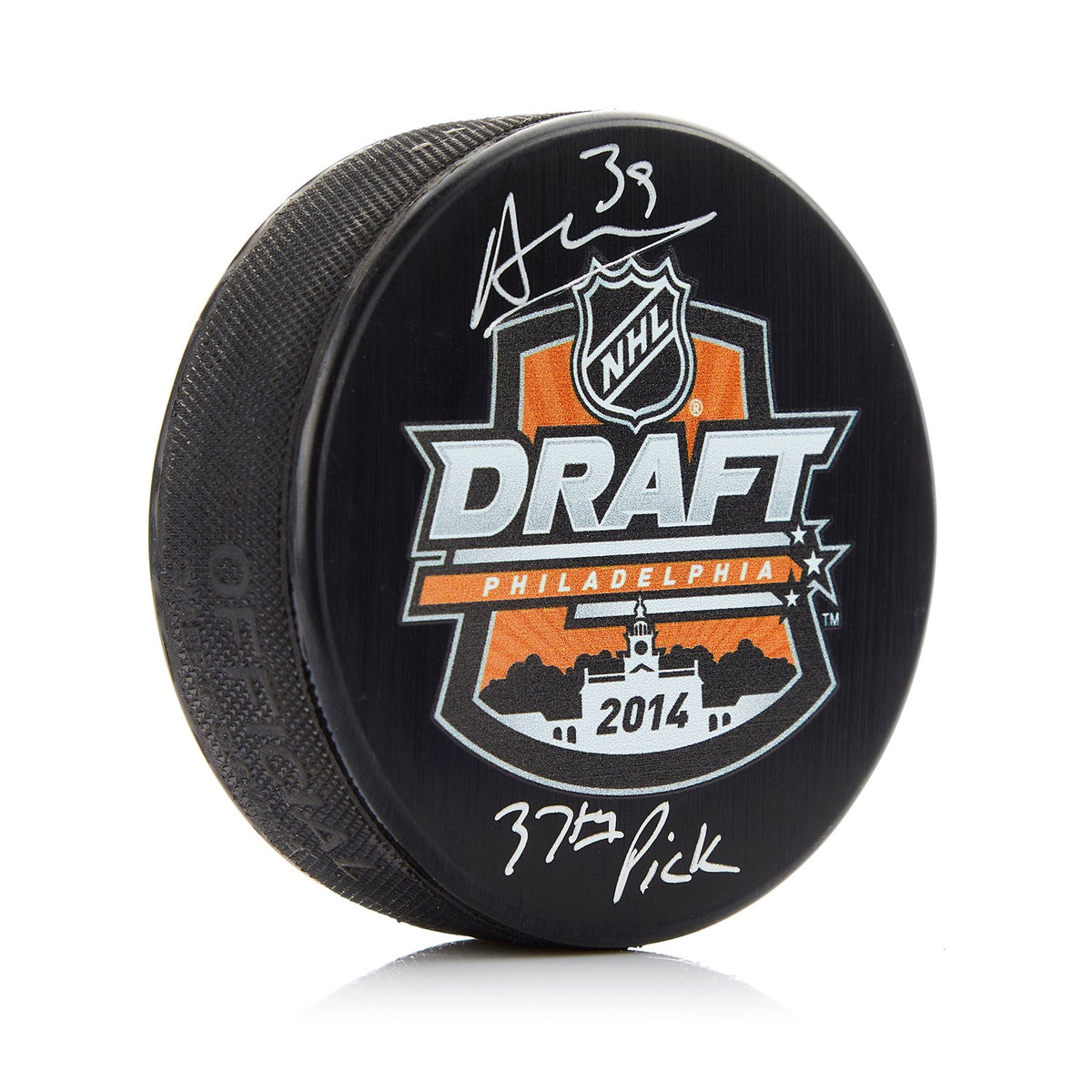 Alex Nedeljkovic Signed 2014 NHL Entry Draft Puck with Note product image 1, provided for visual reference and product
