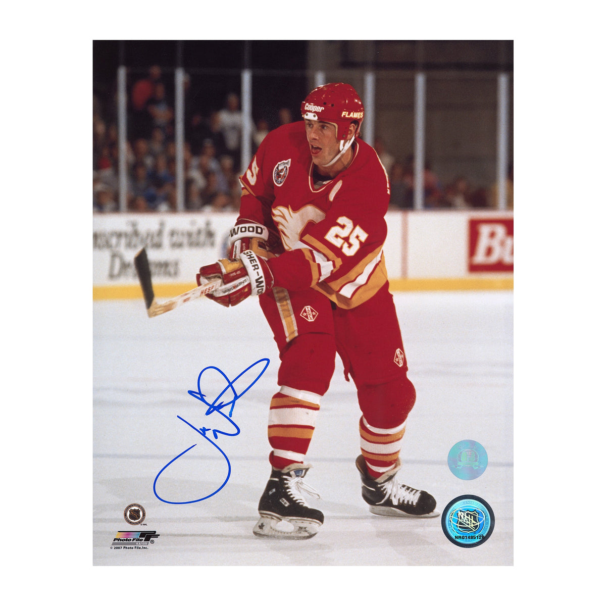 Joe Nieuwendyk Autographed Calgary Flames Game Action 8x10 Photo product image 1, provided for visual reference and product
