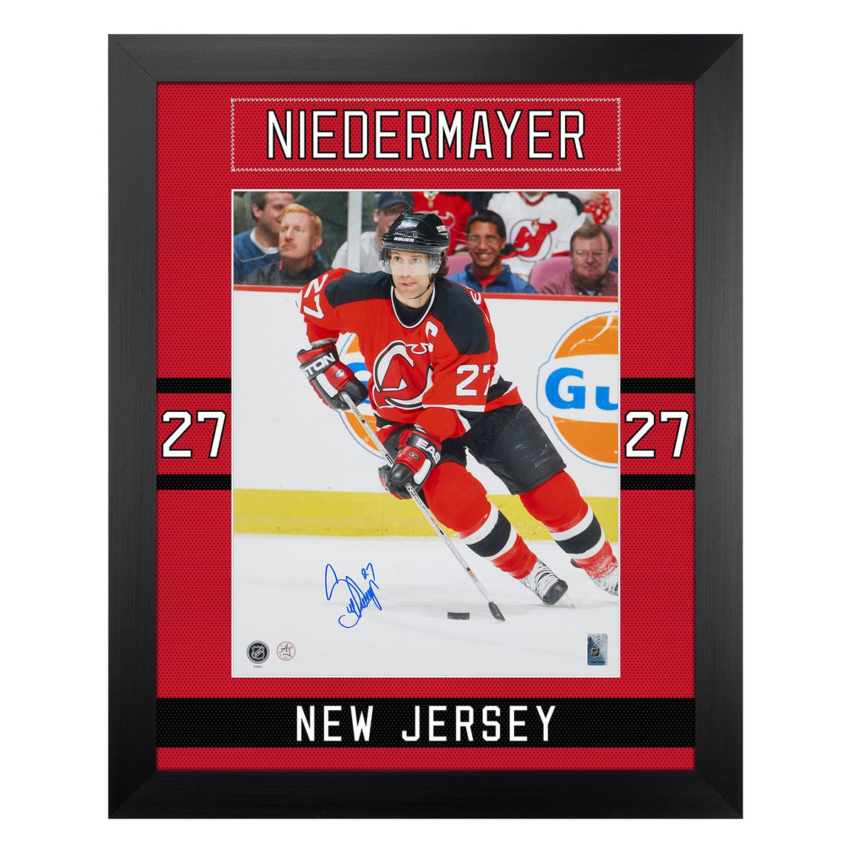Scott Niedermayer Signed New Jersey Devils Uniform Graphic 26x32 Frame product image 1, provided for visual reference and