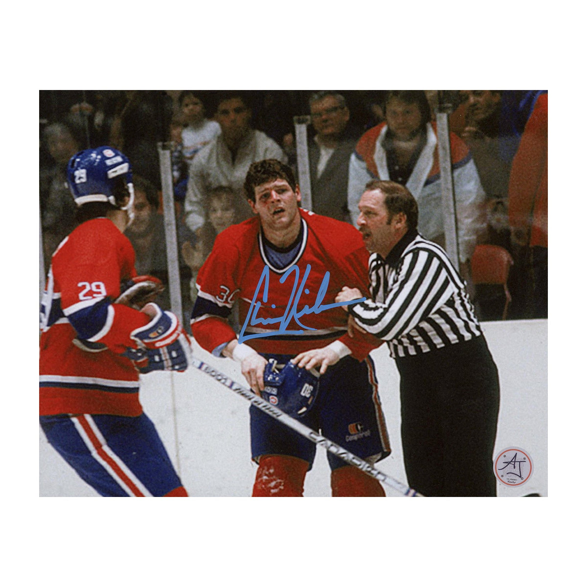 Chris Nilan Autographed Montreal Canadiens Enforcer 8x10 Photo product image 1, provided for visual reference and product