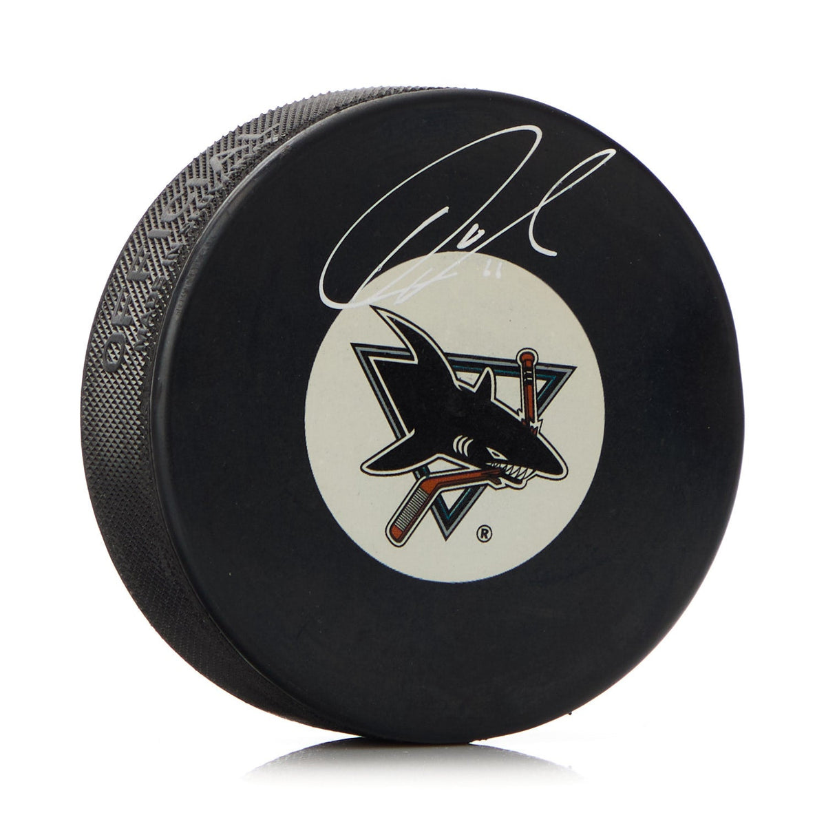 Owen Nolan San Jose Sharks Autographed Hockey Puck product image 1, provided for visual reference and product detail review