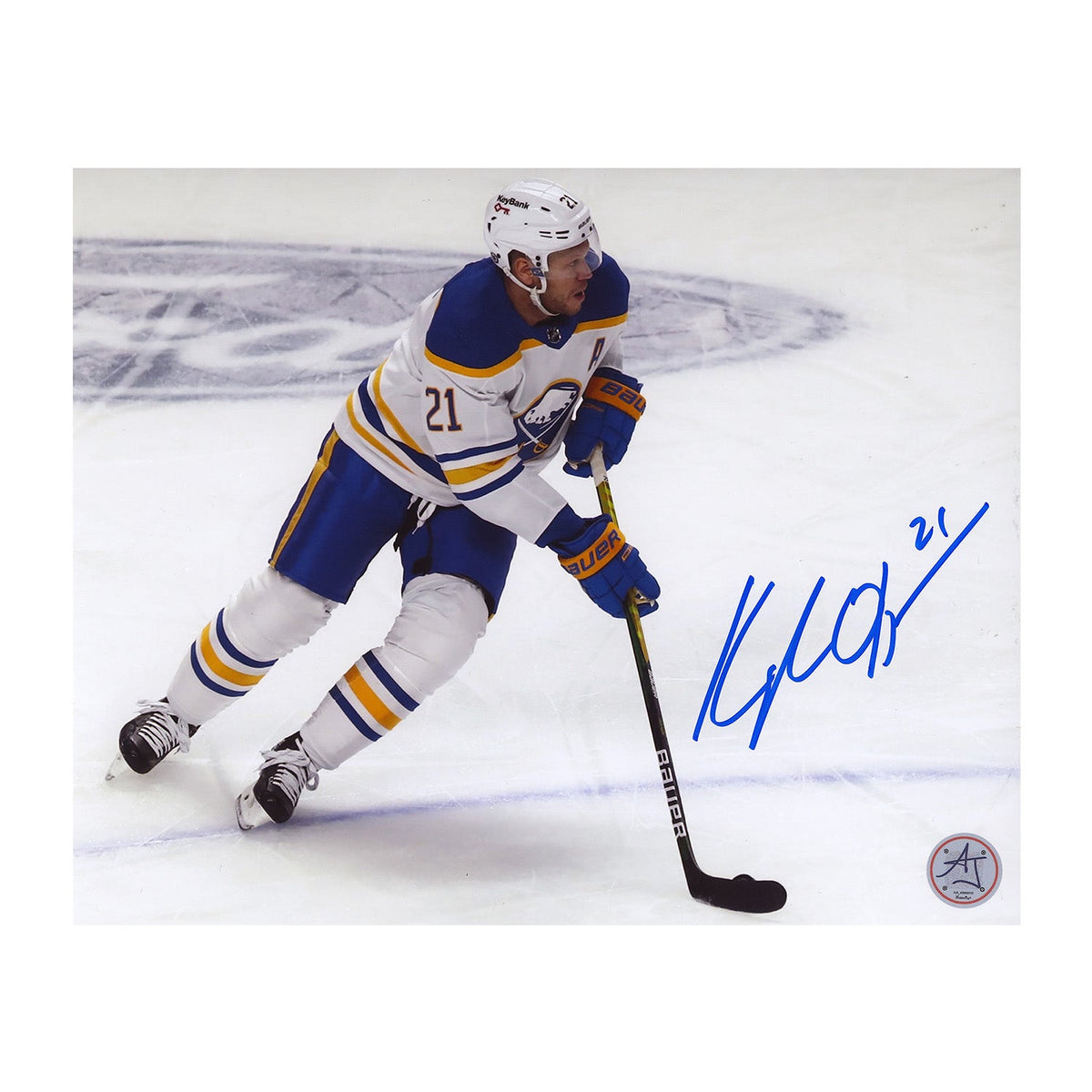 Kyle Okposo Autographed Buffalo Sabres Showcase 8x10 Photo product image 1, provided for visual reference and product detail