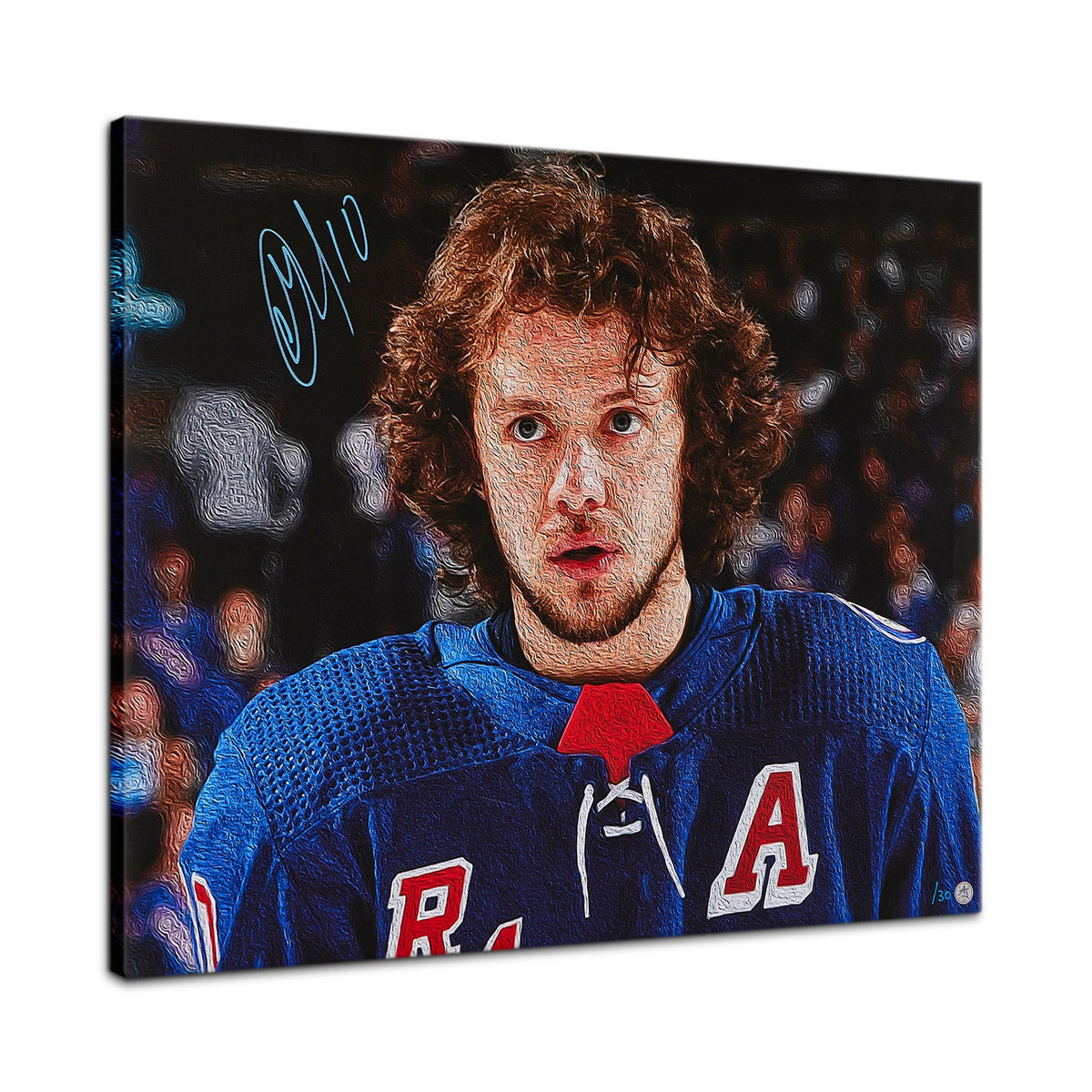 Artemi Panarin Signed New York Hockey Portrait 26x32 Art Canvas /30 product image 1, provided for visual reference and