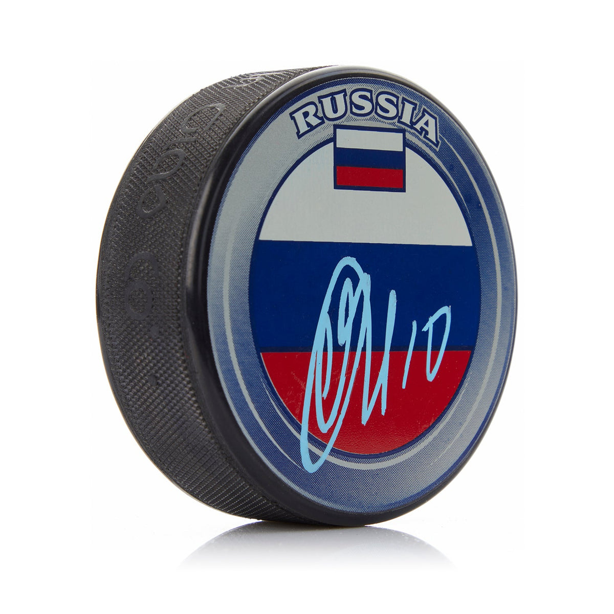 Artemi Panarin Autographed Team Russia Hockey Puck product image 1, provided for visual reference and product detail review