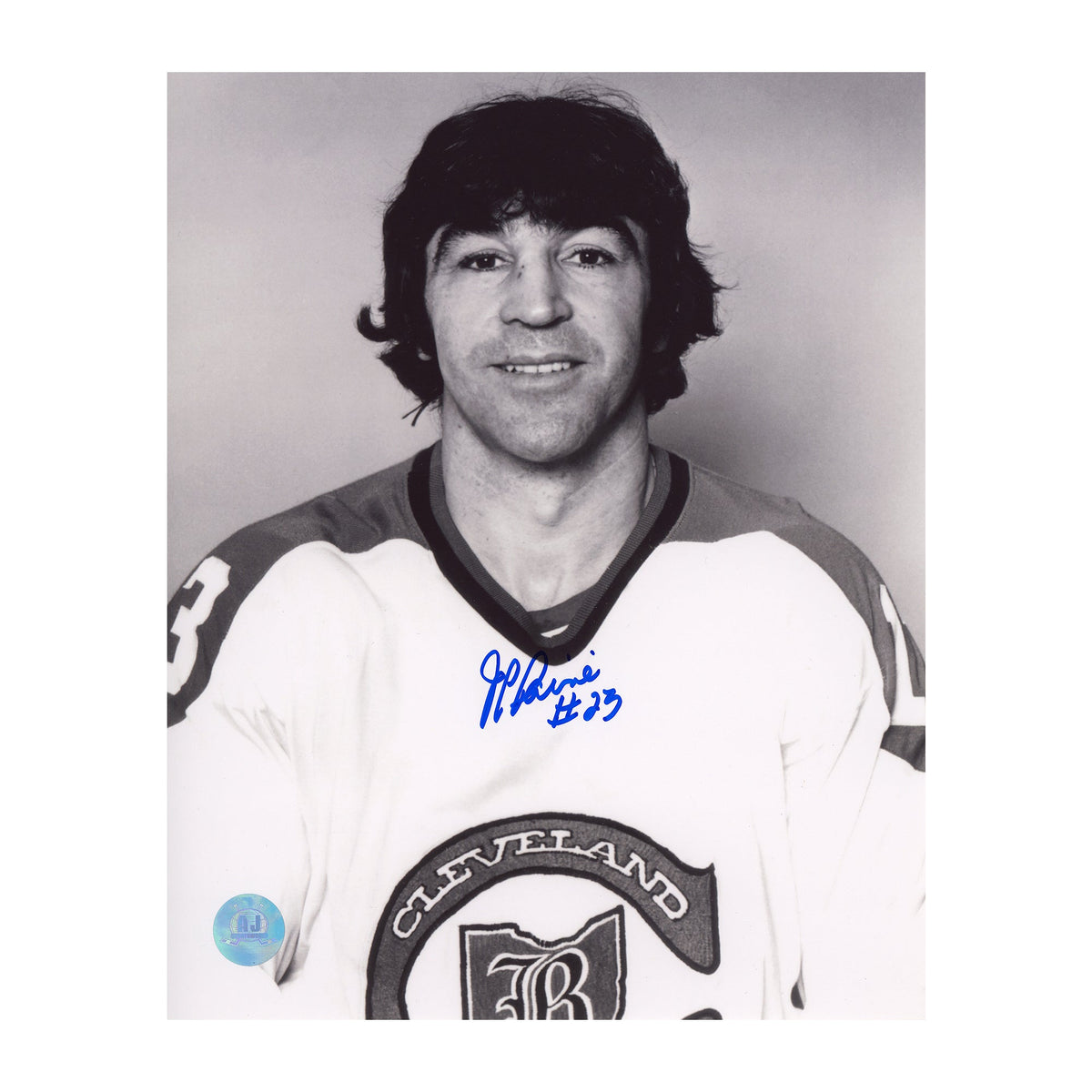 JP Parise Autographed Cleveland Barons Portrait 8x10 Photo product image 1, provided for visual reference and product detail