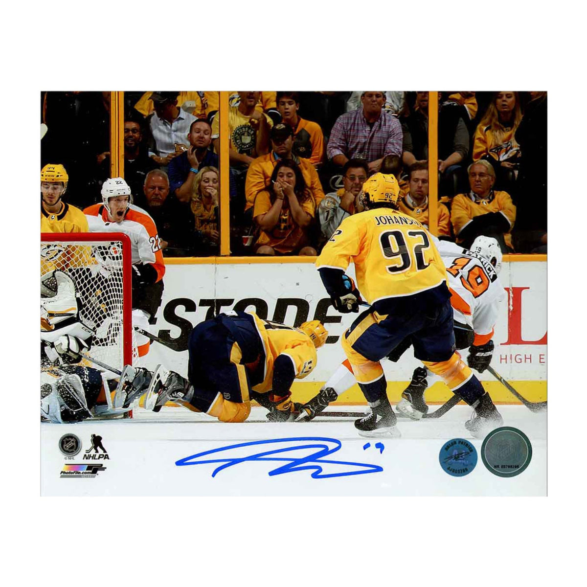 Nolan Patrick Signed Philadelphia Flyers 1st Goal 8x10 Photo product image 1, provided for visual reference and product