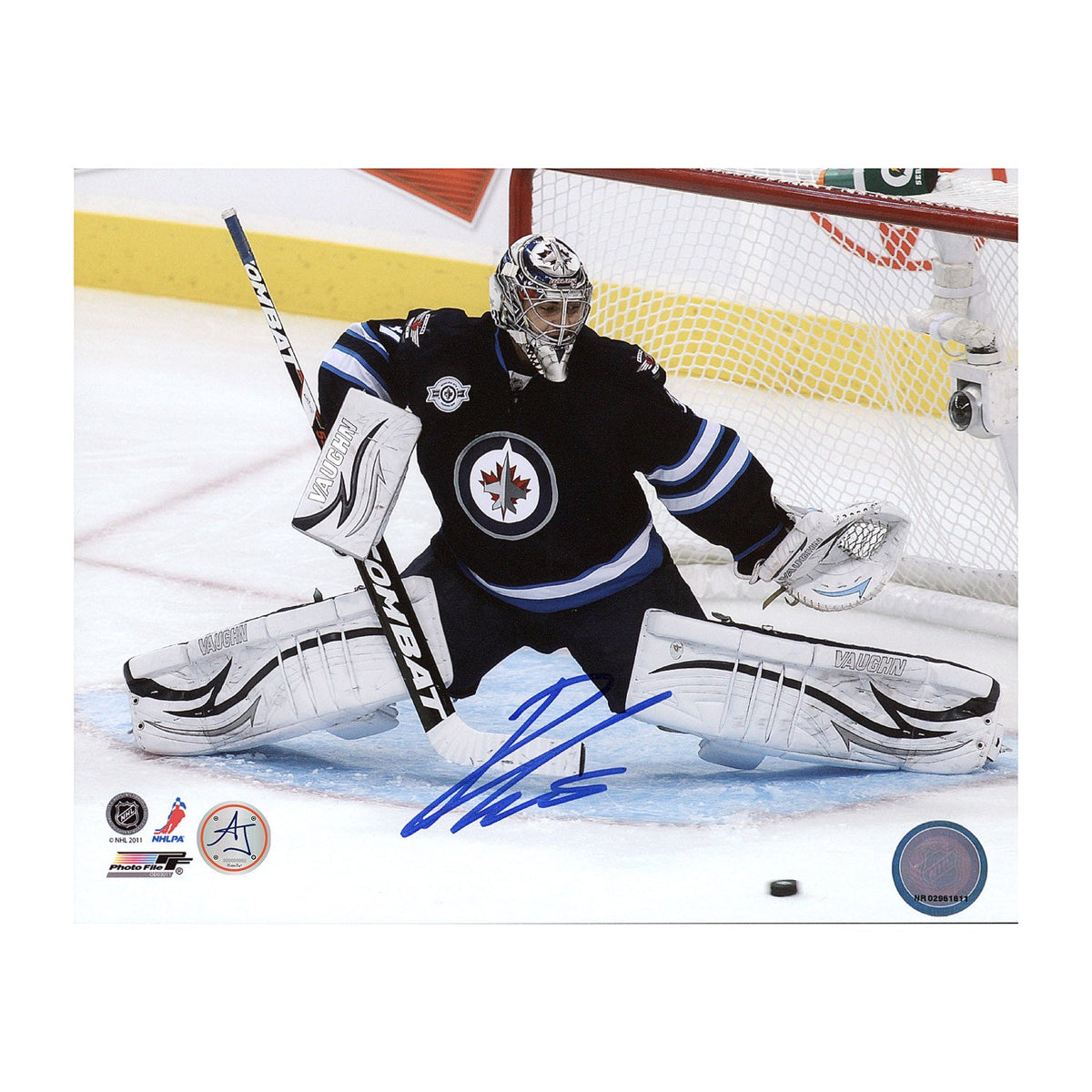Ondrej Pavelec Signed Winnipeg Jets Goalie 11x14 Photo product image 1, provided for visual reference and product detail
