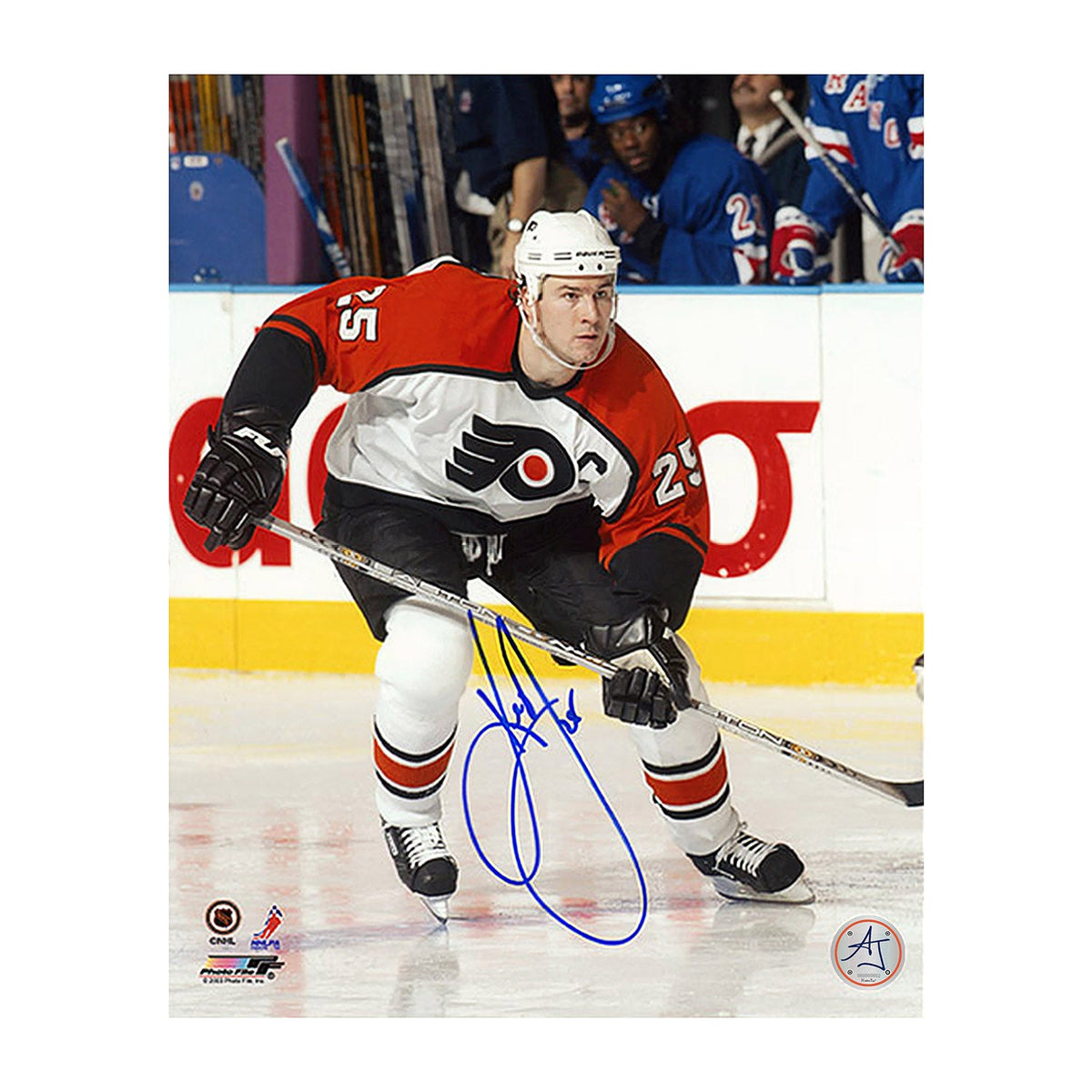 Keith Primeau Autographed Philadelphia Flyers Game Action 8x10 Photo product image 1, provided for visual reference and