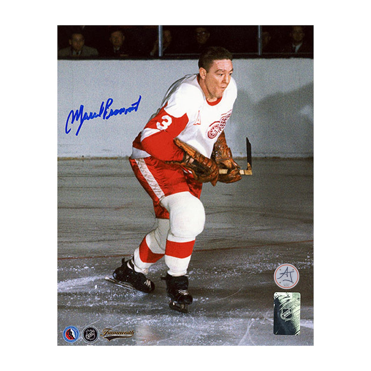 Marcel Pronovost Signed Detroit Red Wings Game Action 8x10 Photo product image 1, provided for visual reference and product