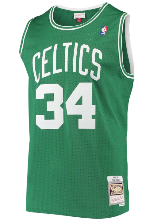 Paul Pierce Boston Celtics 2007-08 Mitchell & Ness Green Basketball Jersey product image 2, provided for visual reference