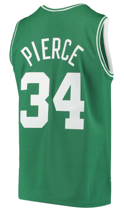 Paul Pierce Boston Celtics 2007-08 Mitchell & Ness Green Basketball Jersey product image 3, provided for visual reference