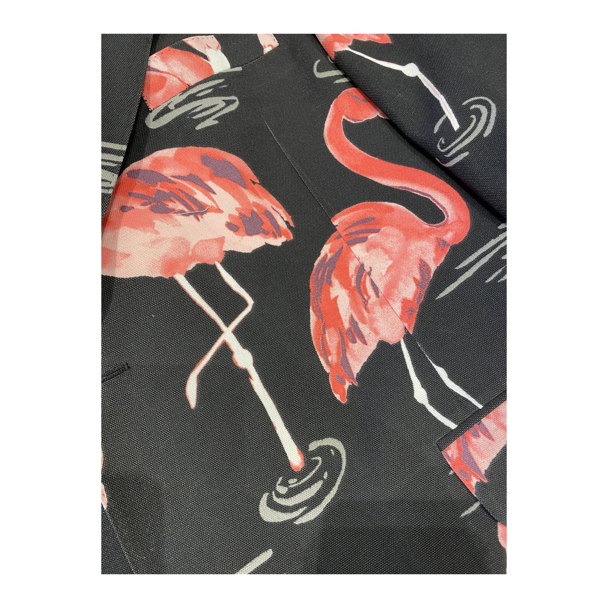 Don Cherry Flamingo Print On Air Worn Jacket Ensemble product image 9, provided for visual reference and product detail