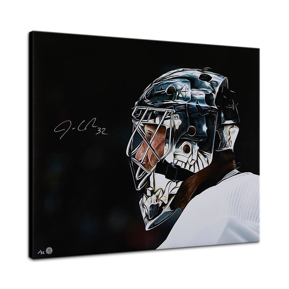 Jonathan Quick Signed Kings Goalie Mask Profile 26x32 Art Canvas /32 product image 1, provided for visual reference and