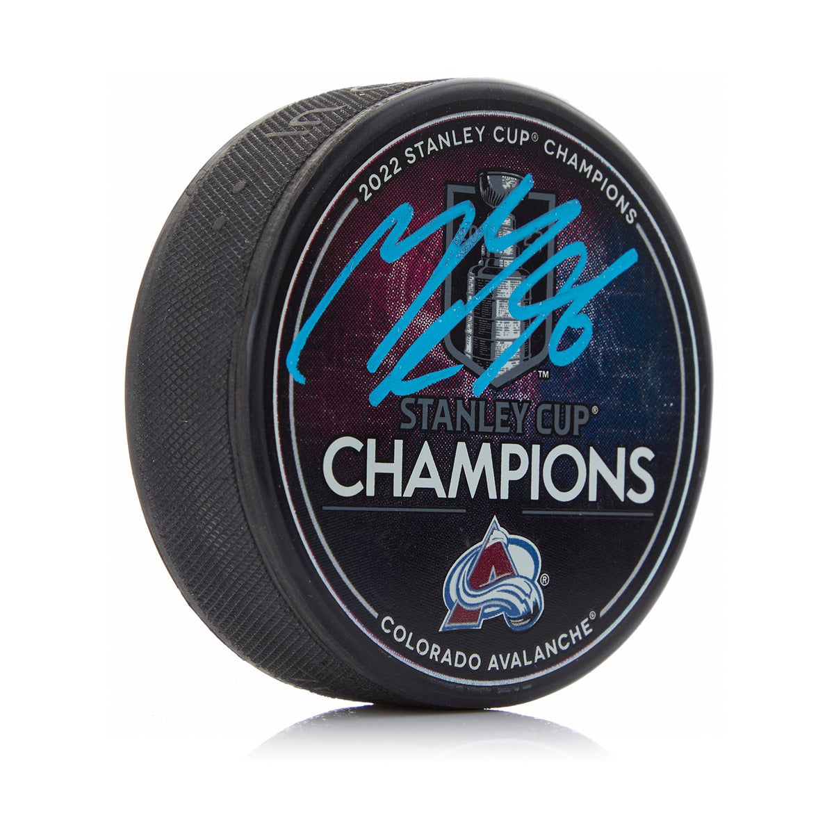 Mikko Rantanen Signed Colorado Avalanche 2022 Stanley Cup Champion Puck product image 1, provided for visual reference and