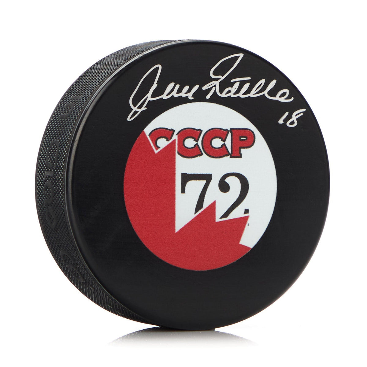 Jean Ratelle Signed 1972 Summit Series Canada CCCP Hockey Puck product image 1, provided for visual reference and product