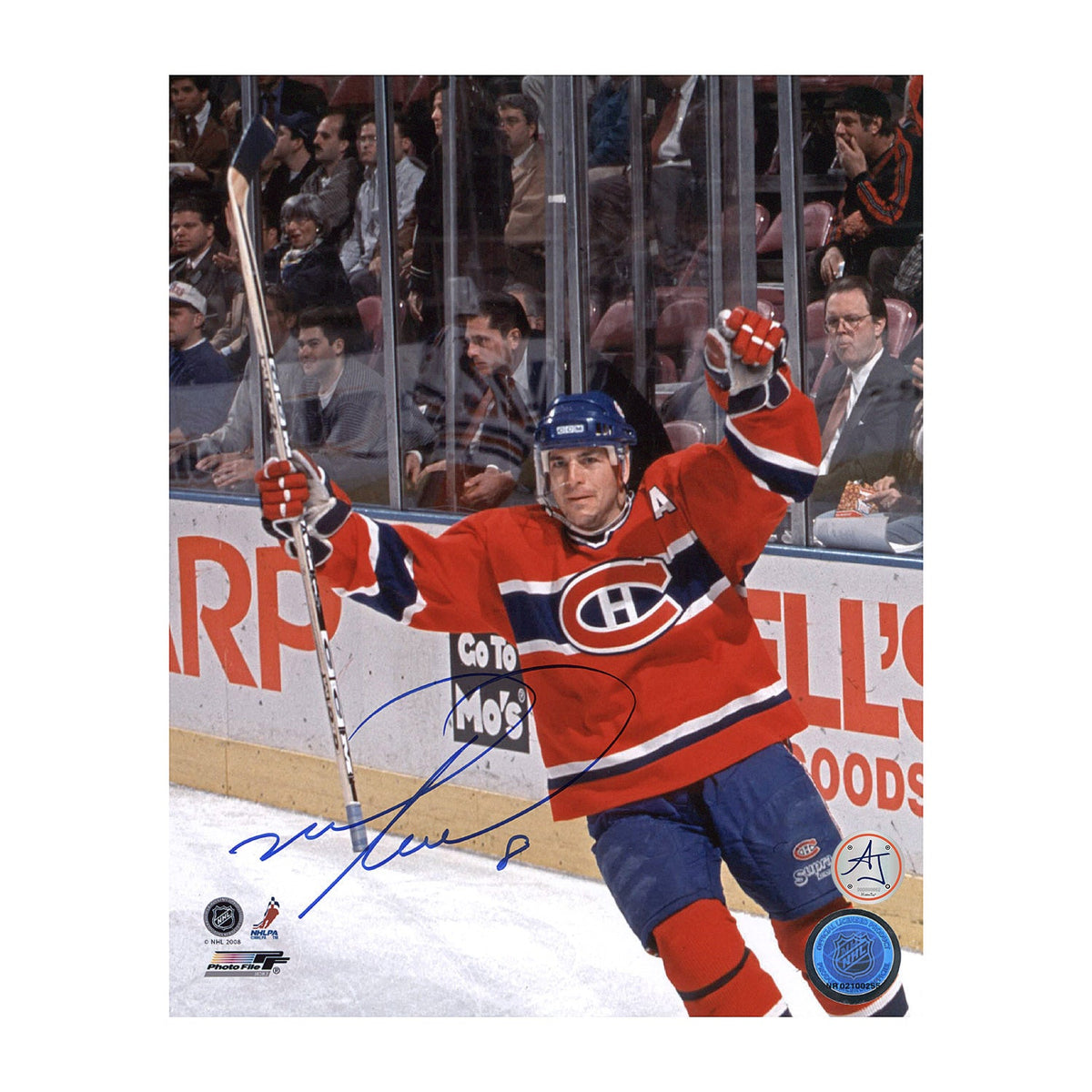 Mark Recchi Autographed Montreal Canadiens Goal Celebration 8x10 Photo product image 1, provided for visual reference and