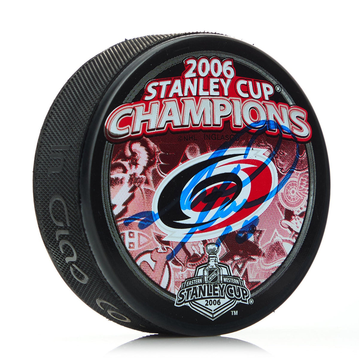 Mark Recchi Carolina Hurricanes Autographed 2006 Stanley Cup Puck product image 1, provided for visual reference and product
