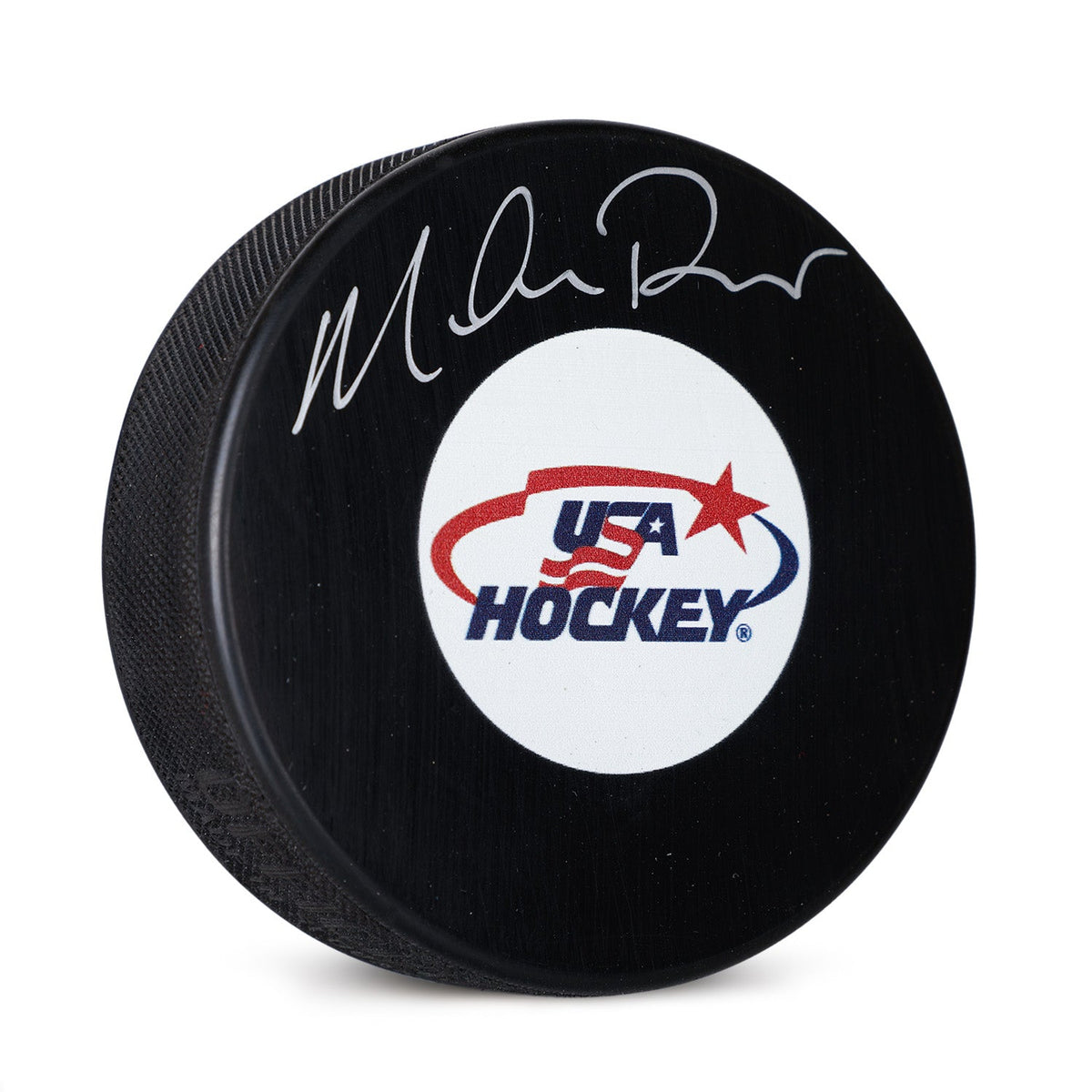 Mike Richter USA Hockey Autographed Hockey Puck product image 1, provided for visual reference and product detail review